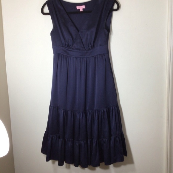 Lily Pulitzer 0 Blue Silk Dress - Picture 8 of 10